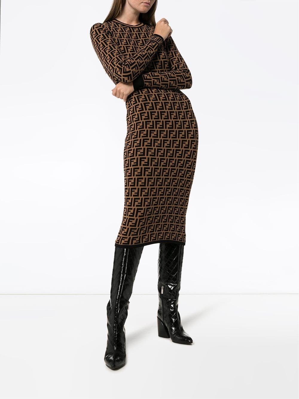 Fendi FF Motif Knitted Dress | Chloe x 