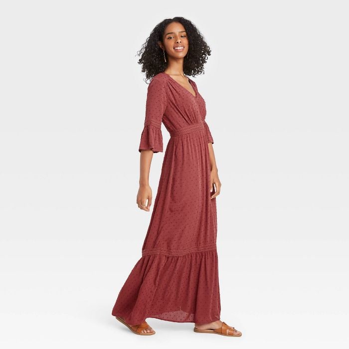 Women's Long Sleeve Satin Dress - Knox Rose™ Red 2x : Target