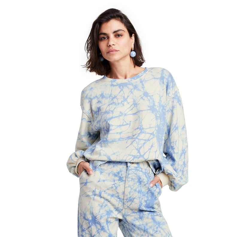 Rachel Comey x Target Marble Print High-Low Sweatshirt and High-Rise Tapered Jeans