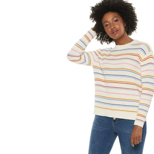 Shop Striped Sweaters | Cheap Clothing From POPSUGAR at Kohl's ...