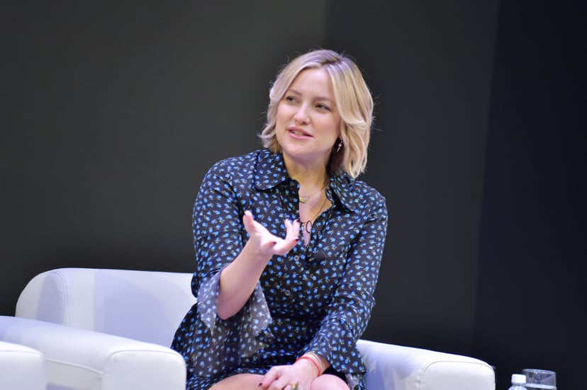 LOS ANGELES, CA - NOVEMBER 07:  Kate Hudson speaks onstage during In Conversation with Michael Kors, Kate Hudson and The World Food Programme at UCLA on November 7, 2018 in Los Angeles, California.  (Photo by Stefanie Keenan/Getty Images for Michael Kors)