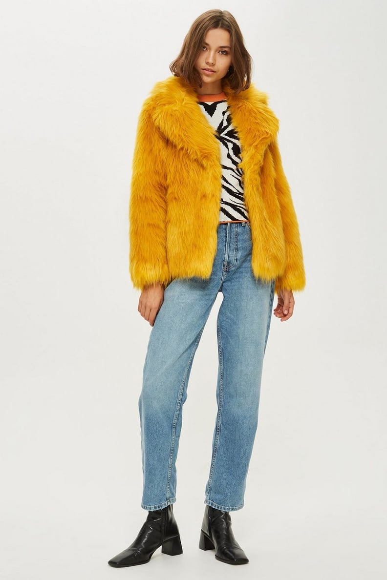 Topshop Faux-Fur Coat