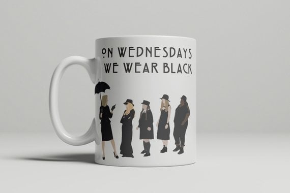 On Wednesdays We Wear Black Mug ($15)