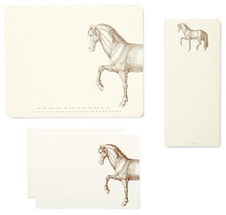 Prancing Horse Stationery & Mousepad Set ($50)