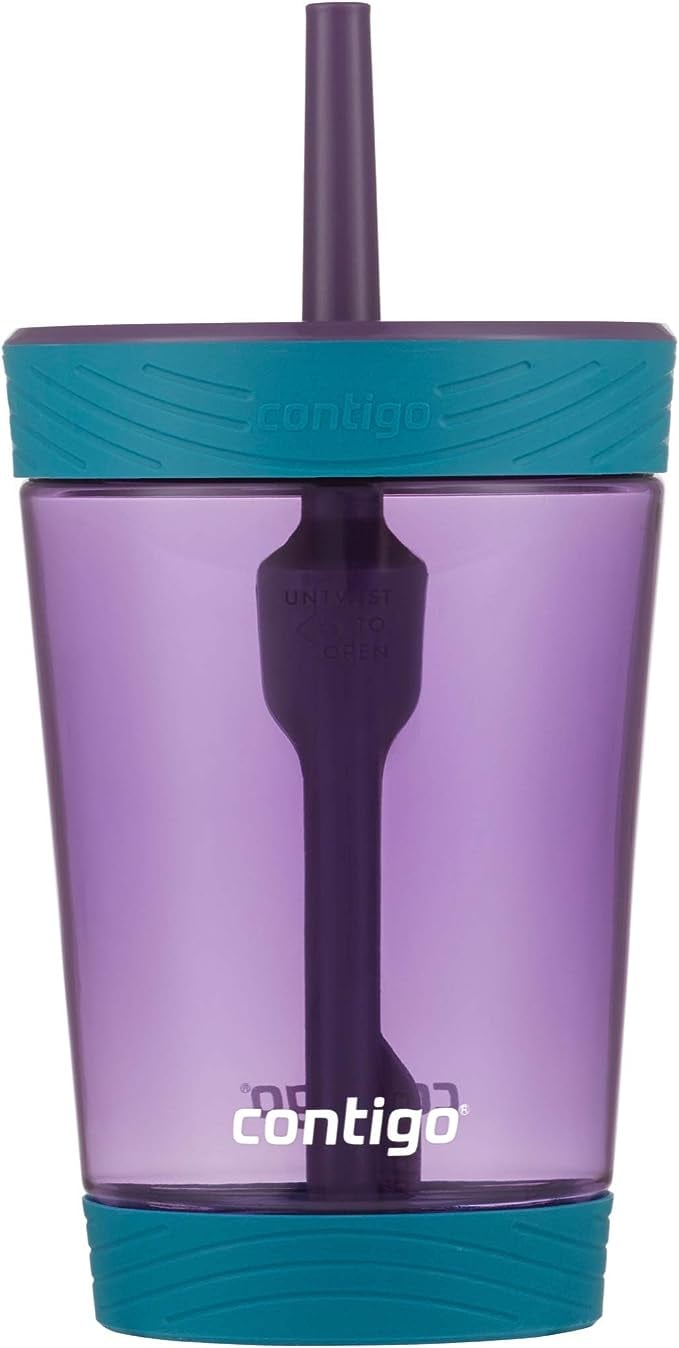 Contigo 14oz Kids Plastic Spill-Proof Tumbler with Straw Dragon 1