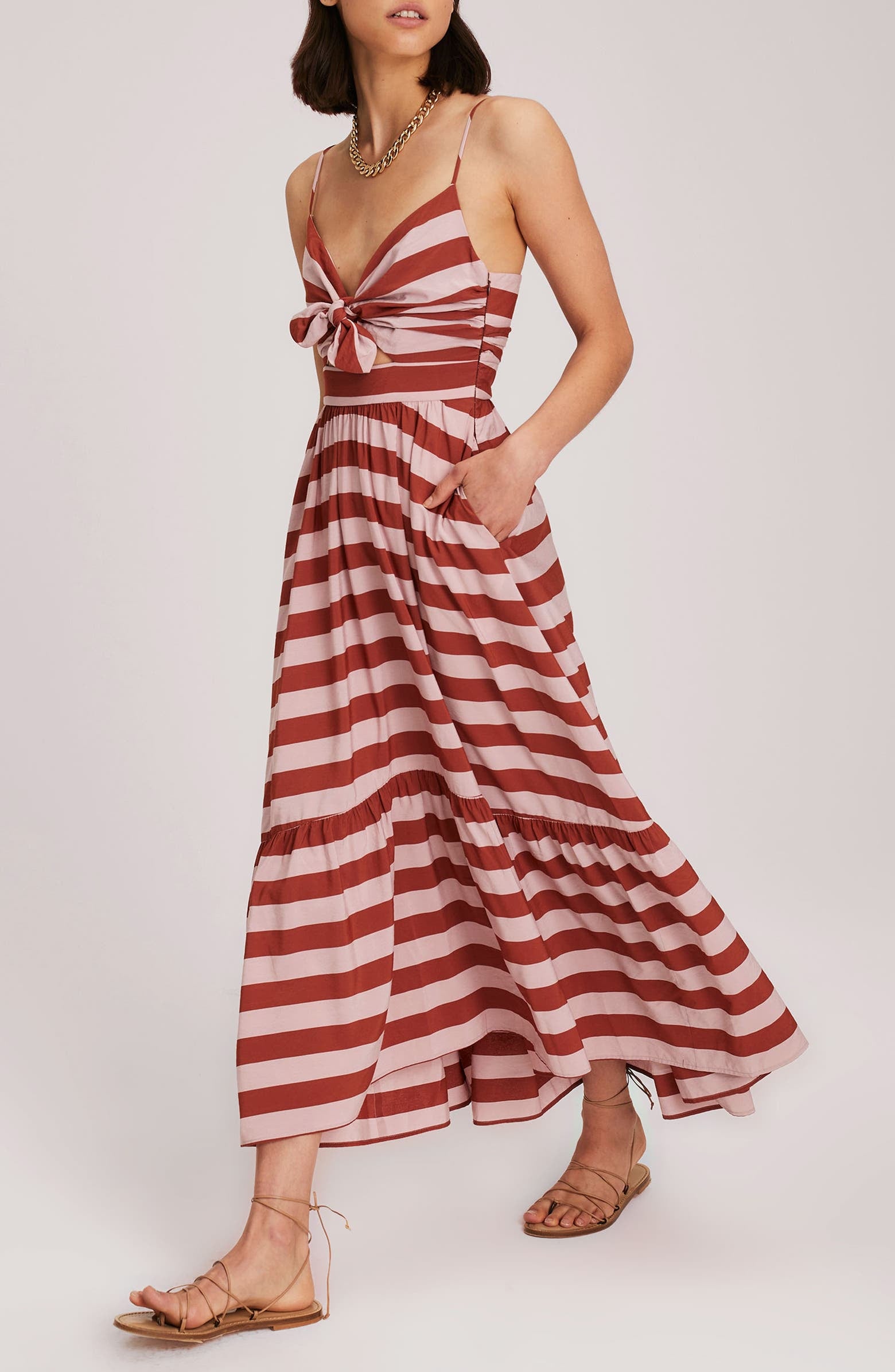 Alc striped dress top