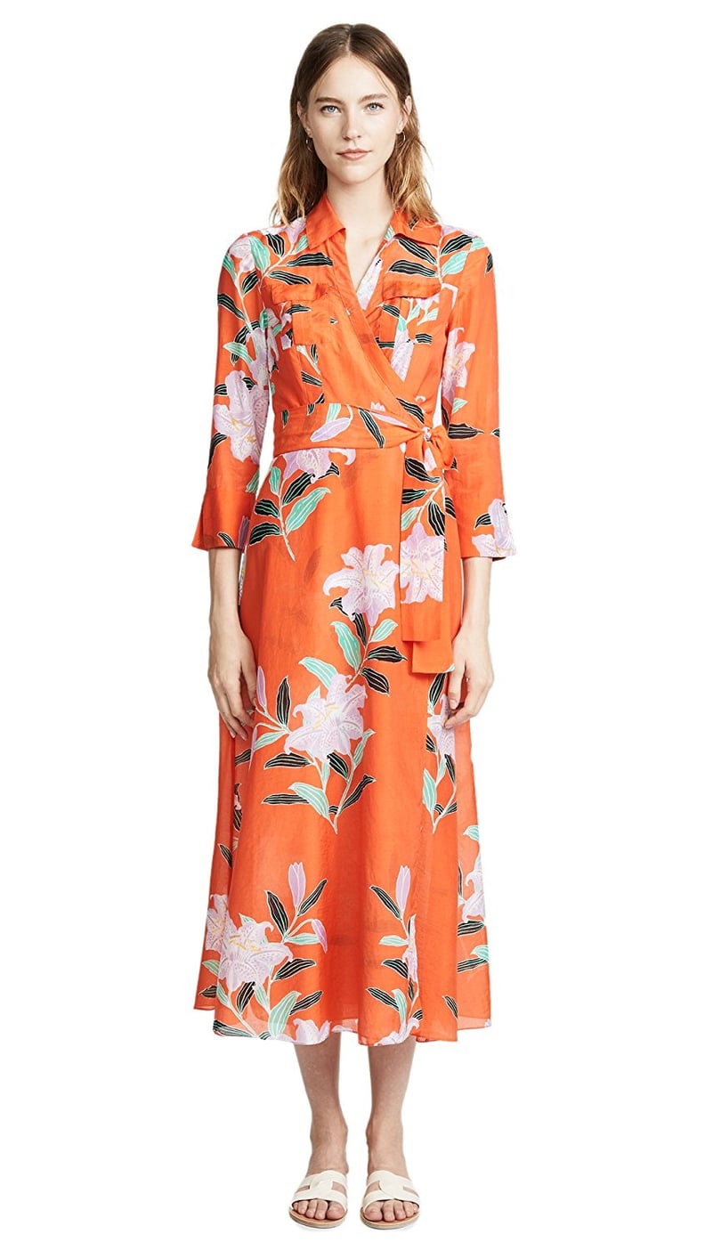 Diane von Furstenberg Collared Wrap Dress