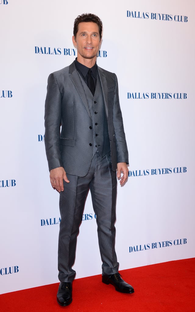 Matthew McConaughey at the Dallas Buyers Club UK Premiere Matthew McConaughey Red Carpet Suits