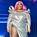 Lizzo Opts For a High Slit Rhinestone-Covered Gown and Pink Hair at Gov Ball