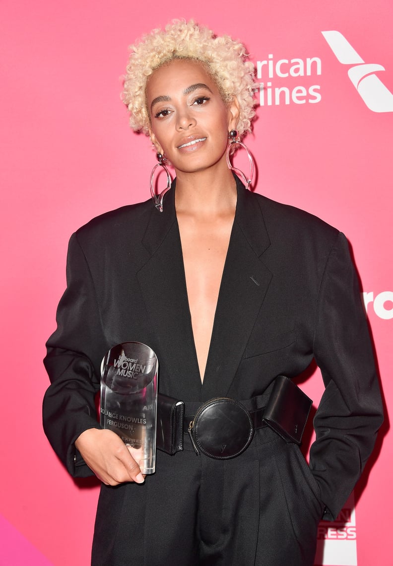 Solange's Platinum Curls at the Billboard Women in Music Awards in 2017