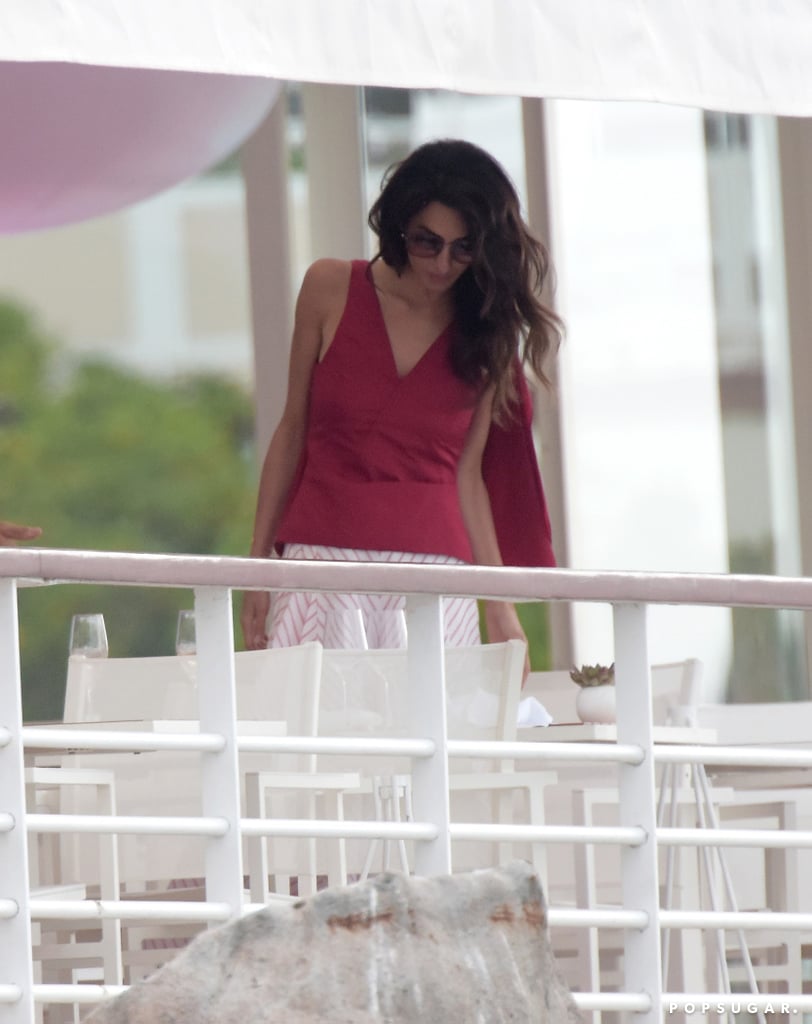 Amal Clooney Rosie Assoulin Top in Cannes 2016