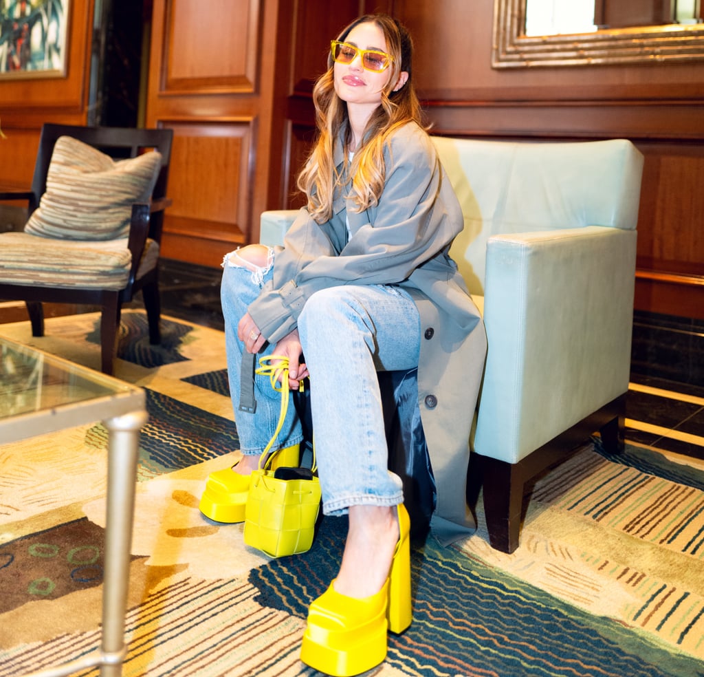 How Peloton's Olivia Amato Walks in Versace Platform Shoes POPSUGAR