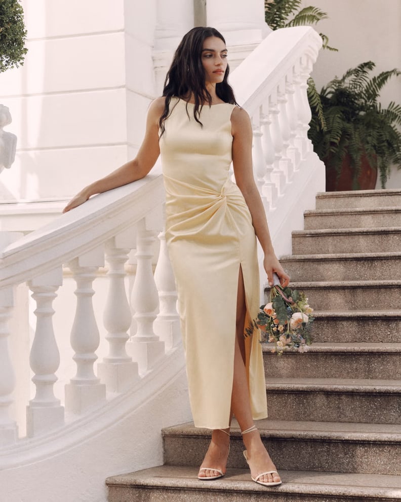 A Draped Skirt Maxi Dress For the Guest