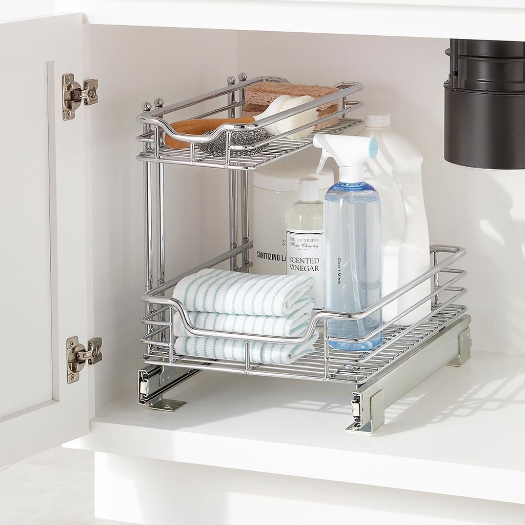 For Under the Sink Storage Chrome 2Tier Sliding Organiser Best
