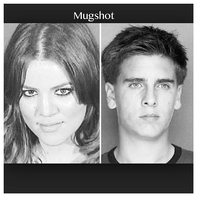 Khloé Kardashian wished Scott Disick a happy birthday with their old mugshots.
Source: Instagram user khloekardashian