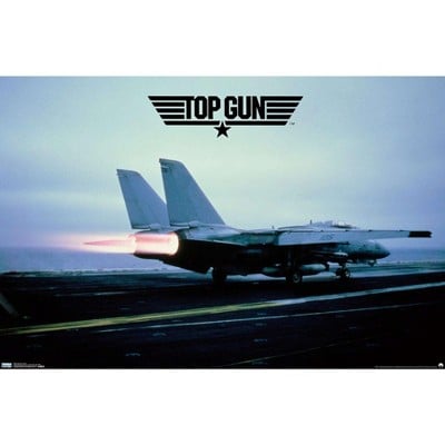 "Top Gun" Plane Framed Wall Poster Print