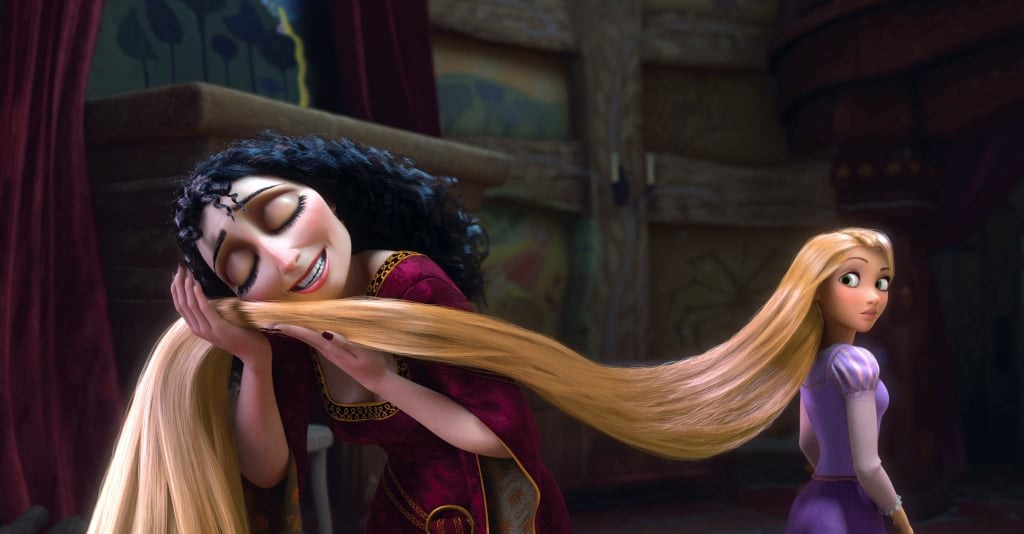 Rapunzel's hair is 70 feet long, with more than 100,000 individual strands.