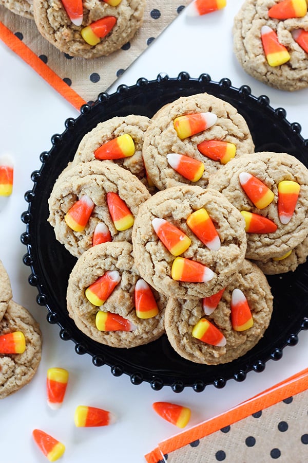 Peanut Butter Candy Corn Cookies