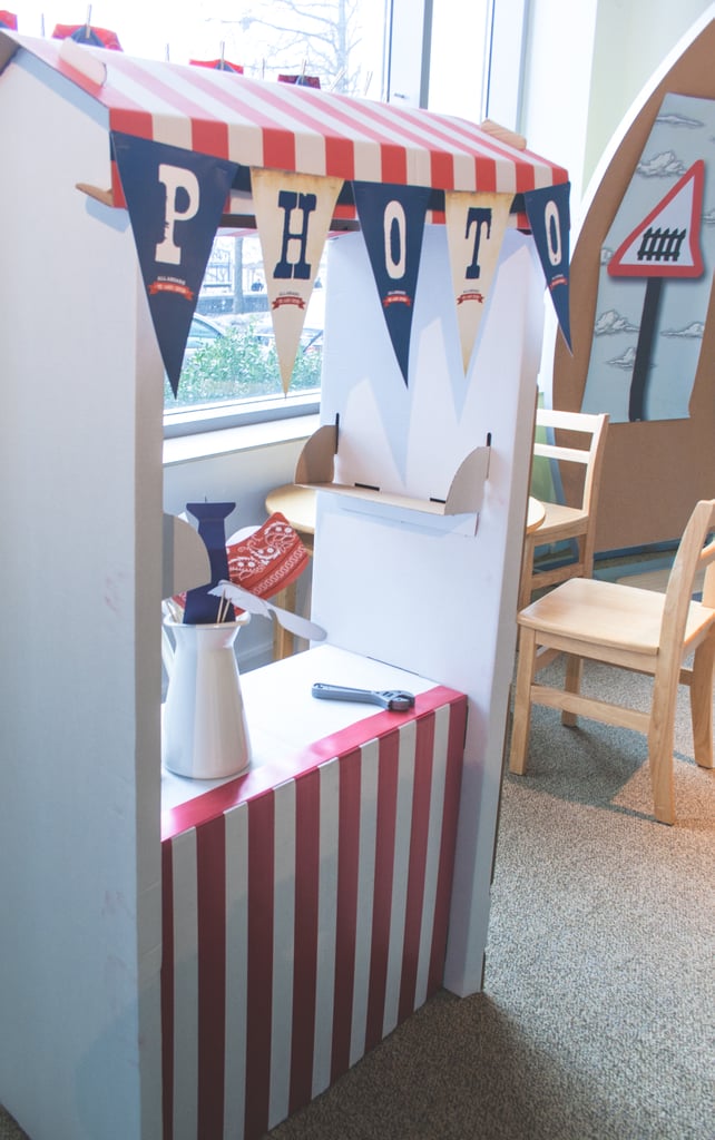 "[My favorite touch was] definitely the photo booth! We took a simple Ikea stock market stand and decorated it with our own colors to match the theme. We added a flag garland, and it looked spectacular," Keren said.
Source:  Clay Williams and Alex Nirenberg for Keren Precel Events