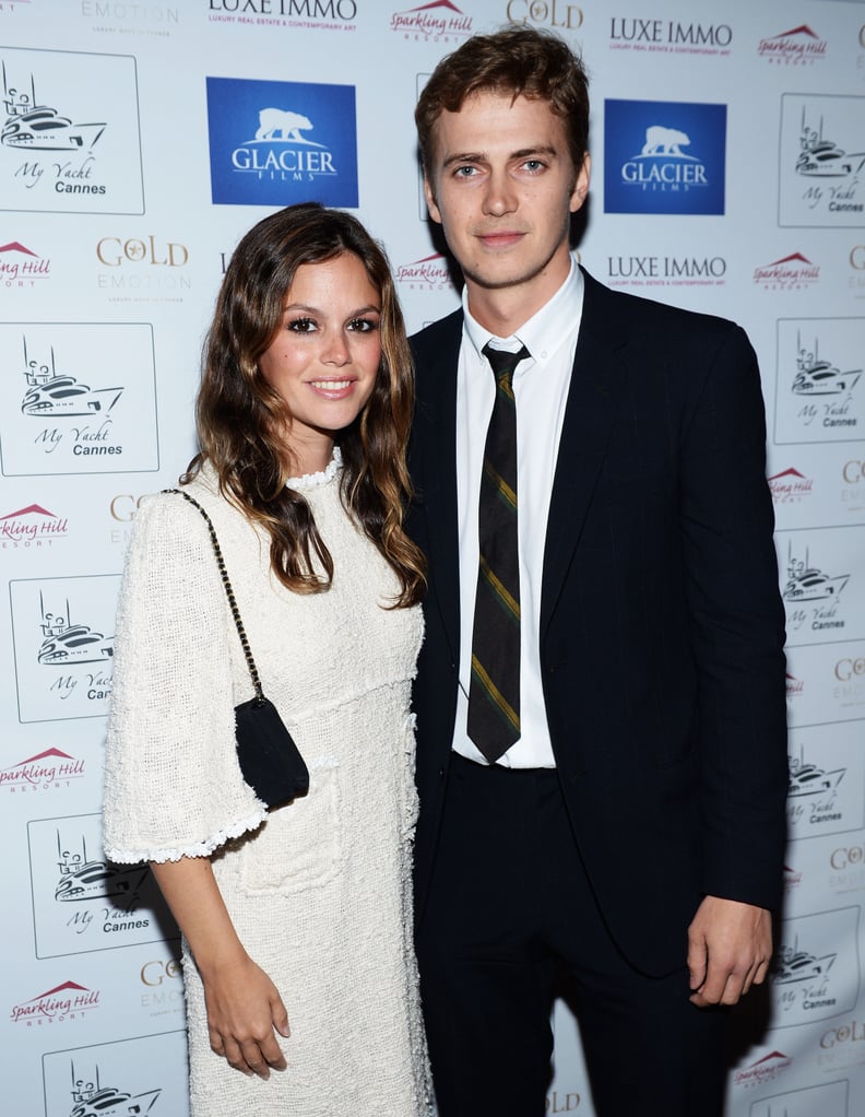 CANNES, FRANCE - MAY 19:  Actors Rachel Bilson and Hayden Christensen attend the Glacier Films launch party hosted by Hayden C and Michael Saylor aboard the Yacht Harle on May 19, 2013 in Cannes, France.  (Photo by Michael Buckner/Getty Images for Torch)