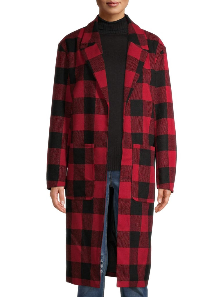 Jason Maxwell Women's A-line Faux Wool Duster Coat