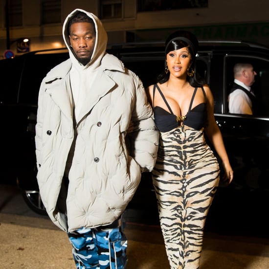 See Cardi B's Roberto Cavalli Dress at Paris Fashion Week