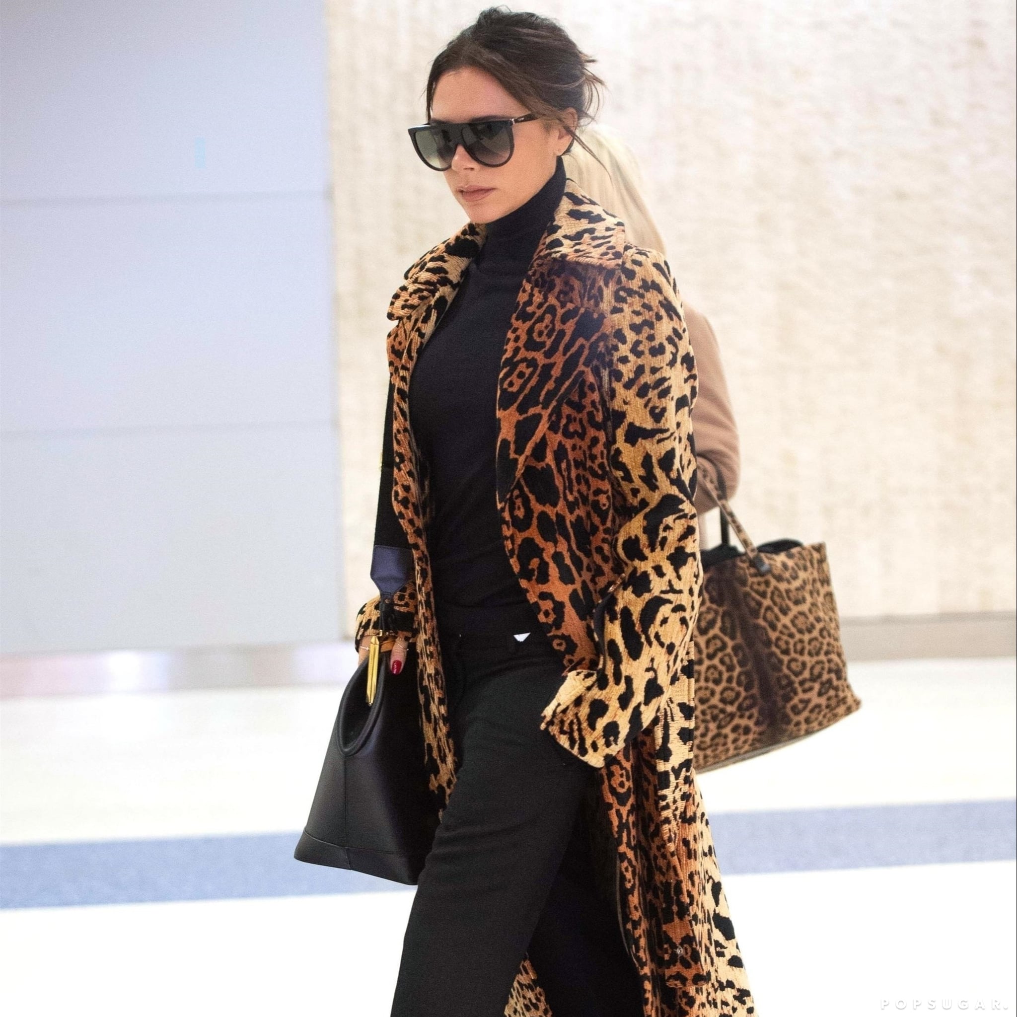 victoria beckham leopard coat