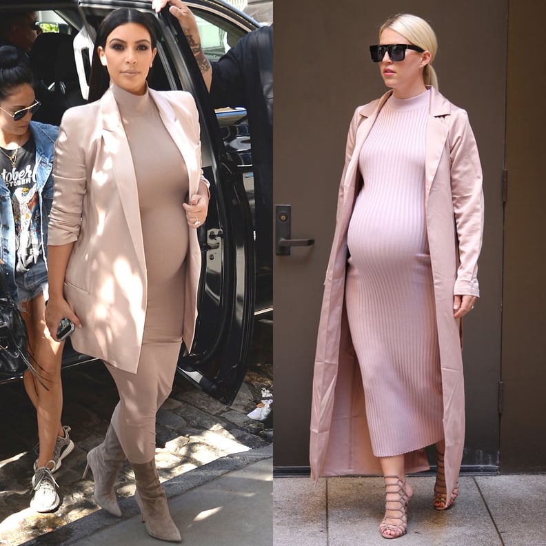 kim kardashian pregnant pink dress Kim Kardashian West Was Herself for Halloween 2015