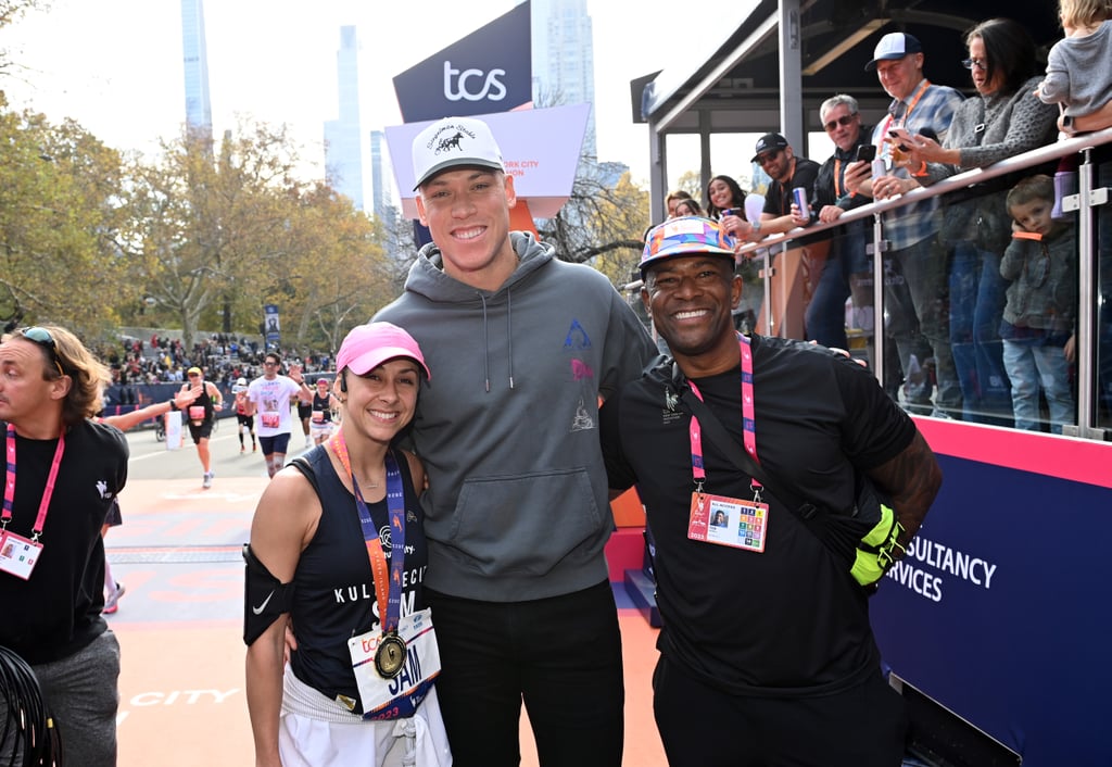 Aaron Judge Cheers On Samantha Bracksieck at NYC Marathon