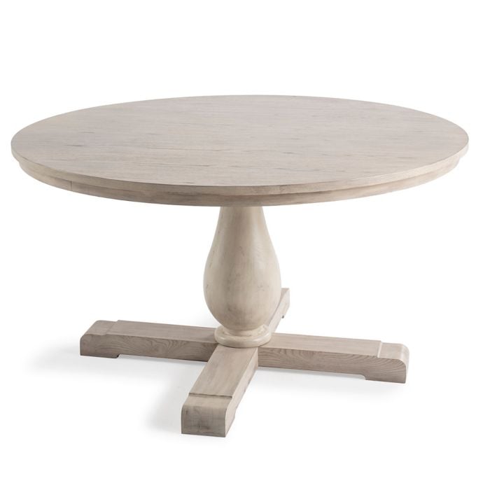 Pedestal Dining Table in Light Natural