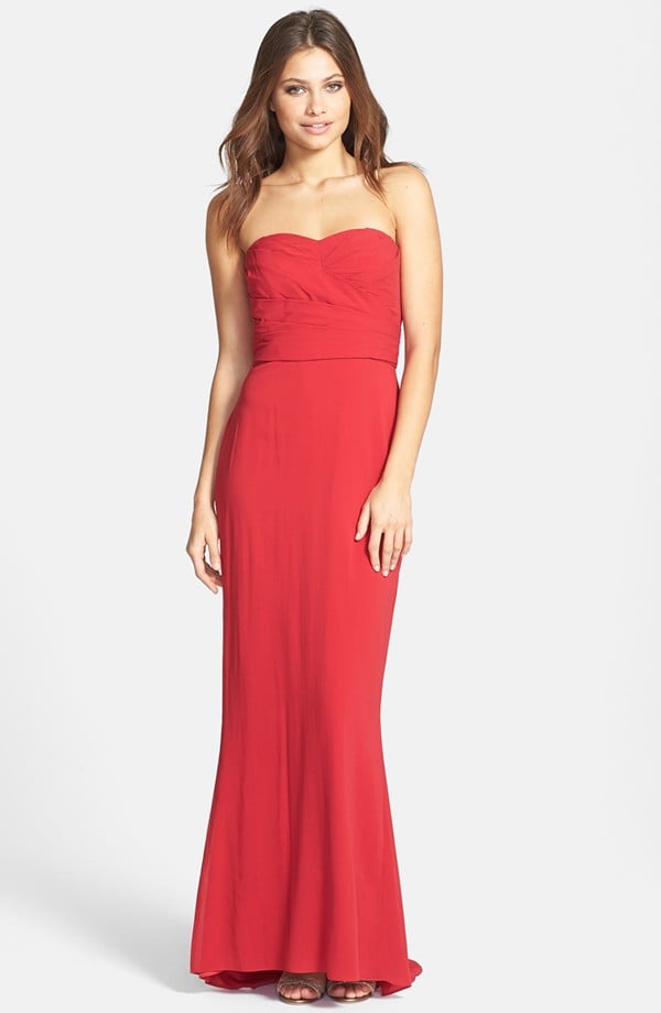 Jill Stuart Red Strapless Dress