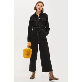 Topshop contrast outlet denim boiler suit