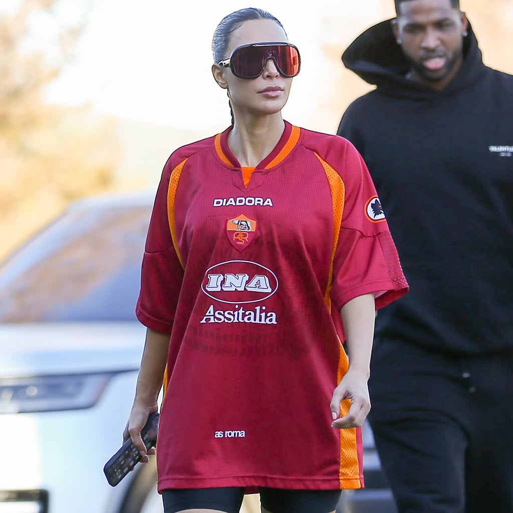 Waarschijnlijk Wreedheid stroom Kim Kardashian's Roma Shirt Soccer Jersey Spikes on Search | POPSUGAR  Fashion