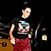 Kendall Jenner Red Animal Print Pants New York Fashion Week