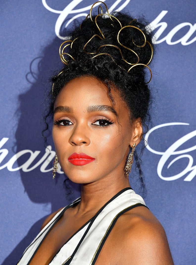 Janelle Monáe With Gold Wire in Her Hair