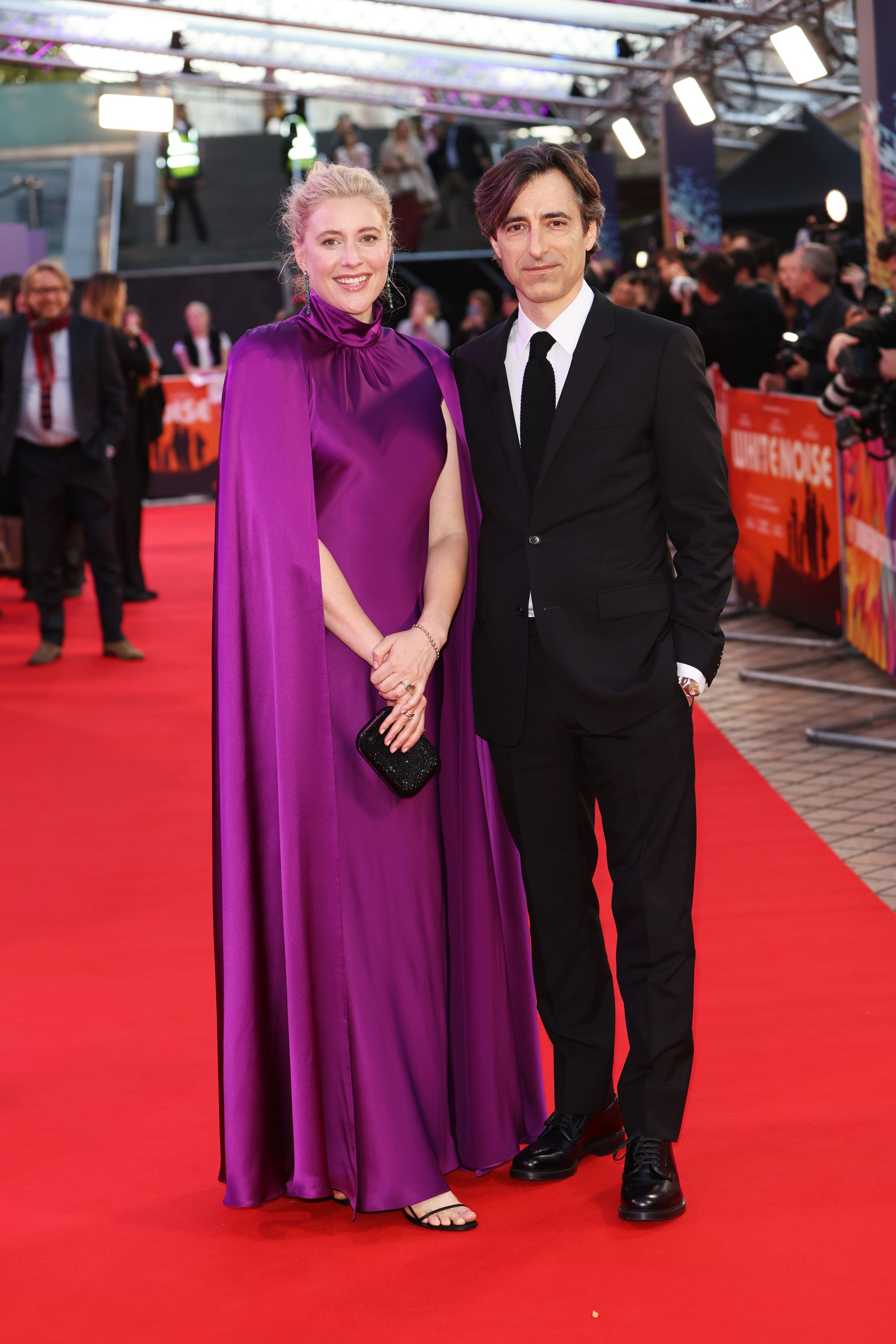 LONDON, ENGLAND - OCTOBER 06: Greta Gerwig and Noah Baumbach attend the gala screening of 