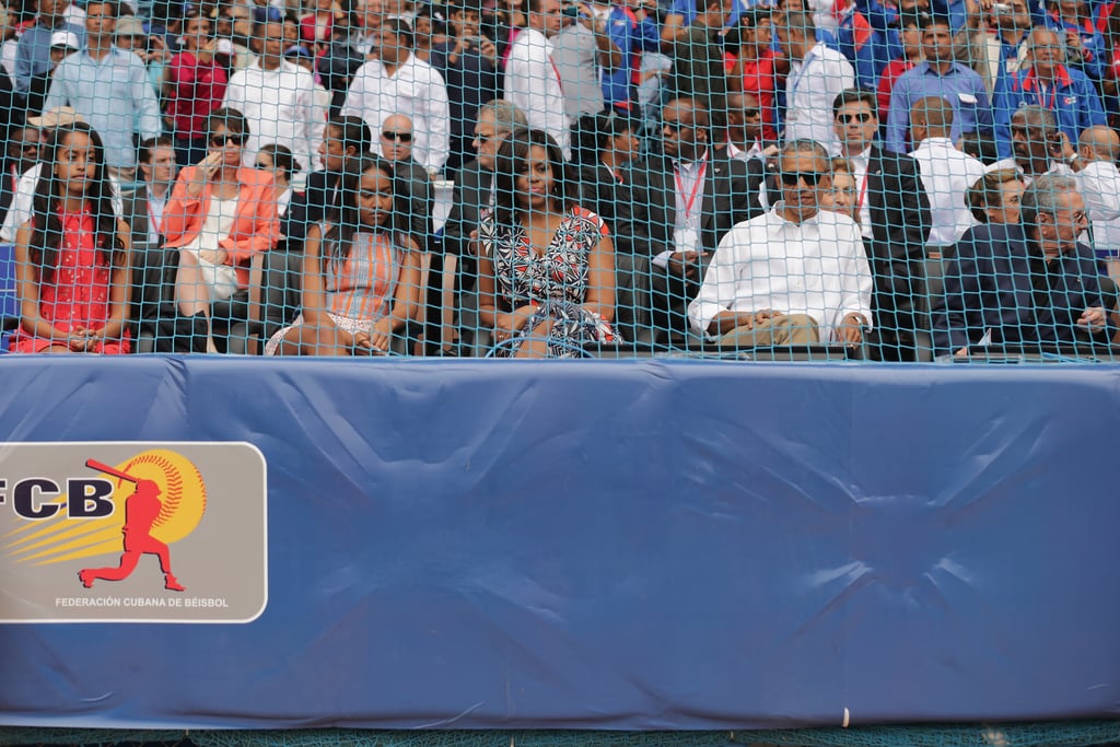 Obama Family at a Baseball Game in Cuba March 2016