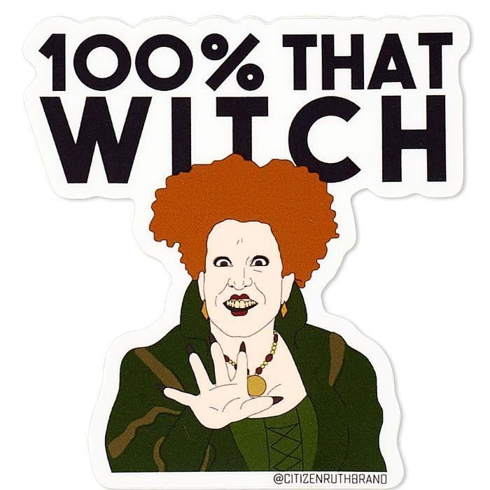 Hocus Pocus 100% That Witch Vinyl Sticker