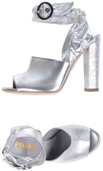 Pollini Silver Sandals (£284, originally £355)