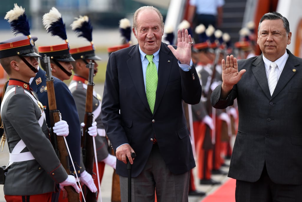 King Juan Carlos in Guatemala City, Guatemala.