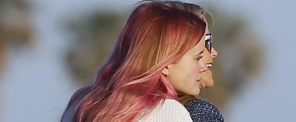 Reese Witherspoon and Ava Phillippe Hugging on the Beach