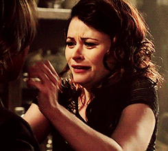 However, when Storybrooke is about to be destroyed, Rumple can't bare to be alone and restores Belle's memories with the Blue Fairy's potion.