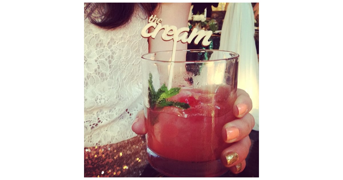 Rocking A Cute Drink At The Cream Popsugar Love And Sex Instagrams