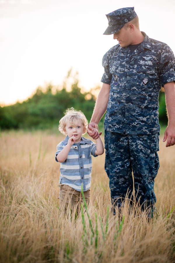 Military Dad's Tea Party With His Son
