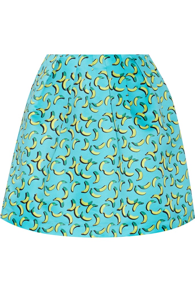 Markus Lupfer Bananas Kat Printed Satin Skirt ($235)