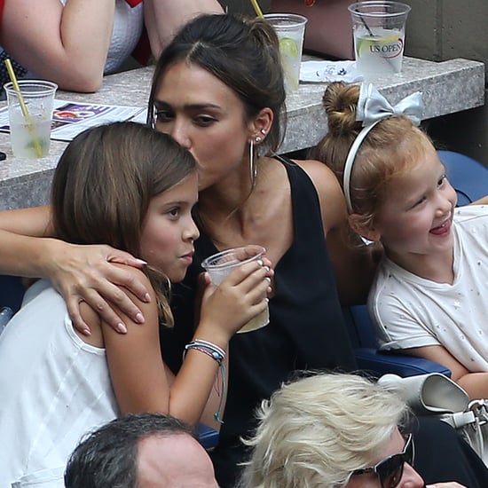 Jessica Alba and Her Daughters at US Open September 2016