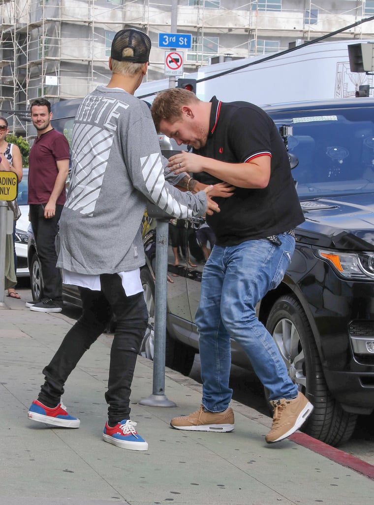 Justin Bieber and James Corden Out in LA October 2015