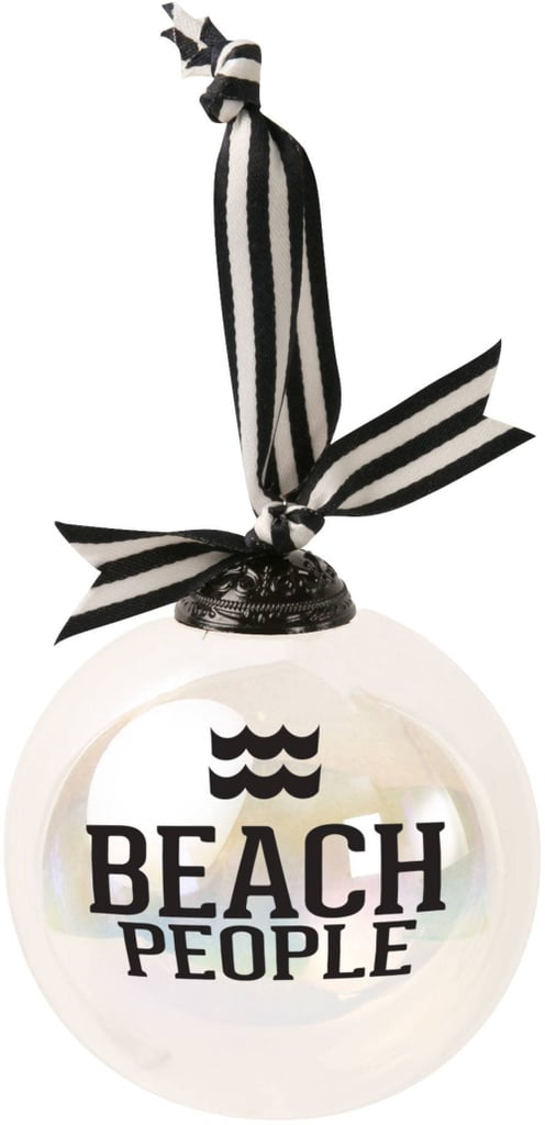 Beach People Iridescent Glass Ornament