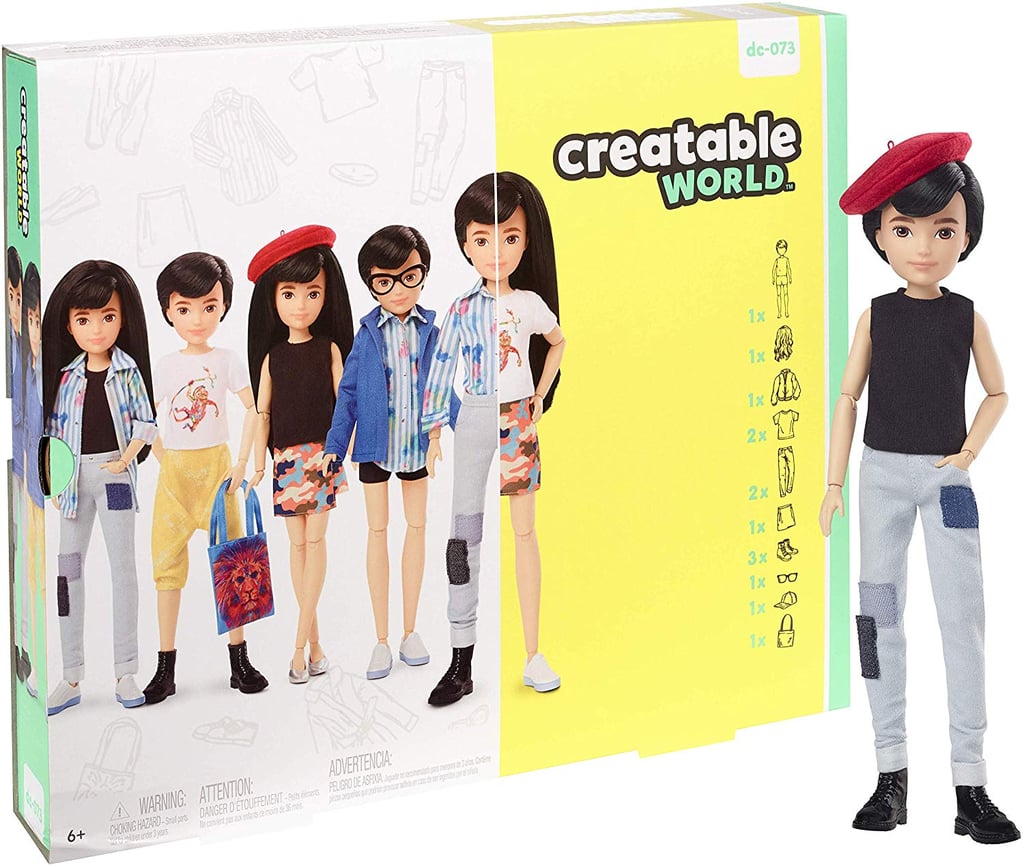 Creatable World Deluxe Character Kit Customizable Doll, Black Straight Hair