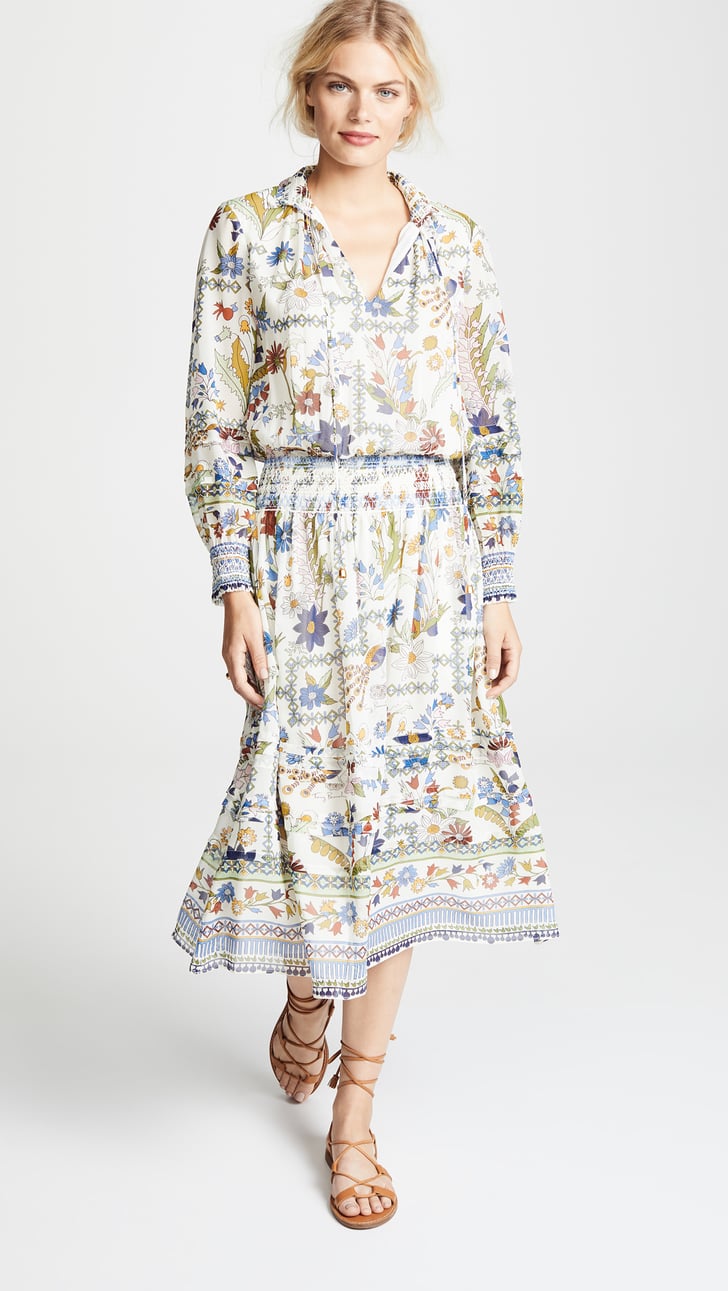Tory Burch Waverly Dress | Pippa Middleton White Printed Dress at ...